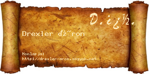 Drexler Áron névjegykártya